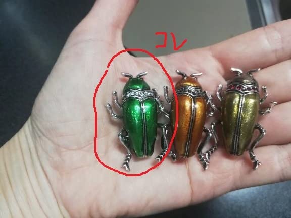 Amazon.co.jp: 同梱Ok送安玉虫タマムシ黄金虫コガネムシ昆虫ブローチ